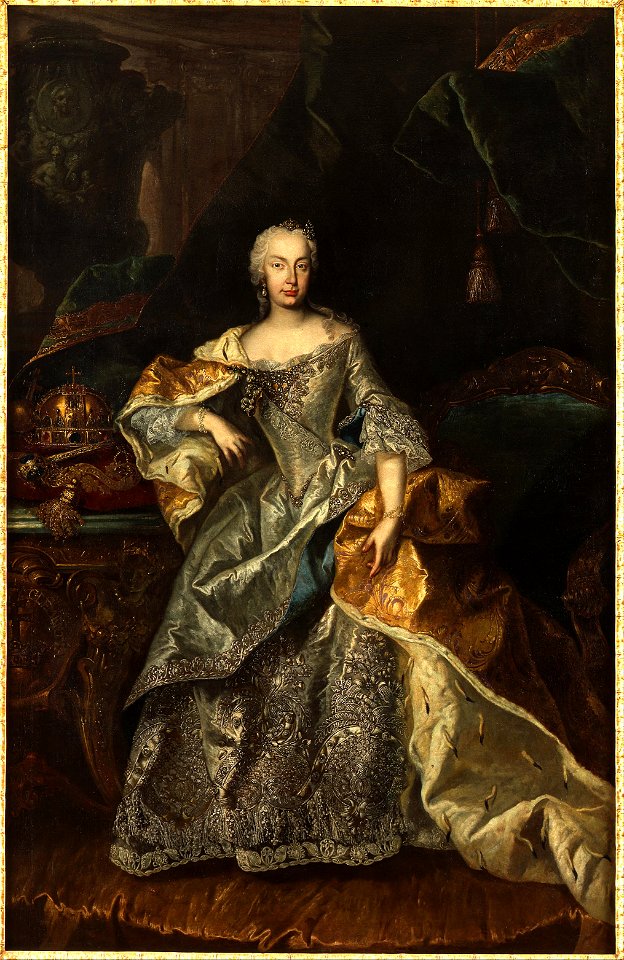 Viennese painter - Maria Theresa as Queen of Hungary - Google Art Project. Free illustration for personal and commercial use.