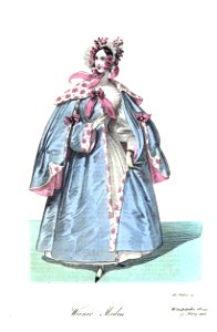 Viennese fashion, 1836-11. Free illustration for personal and commercial use.