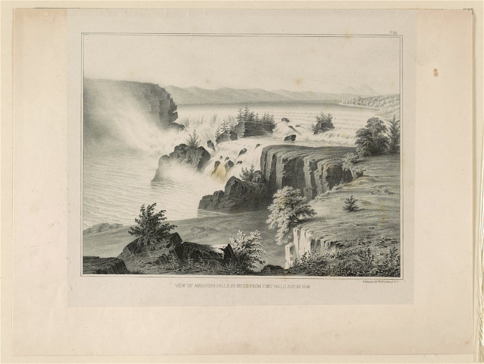 View of American falls 20 miles from Fort Hills Aug. 20, 1849 LCCN2003677814