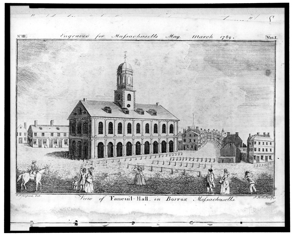 View of Faneuil-Hall in Boston, Massachusetts - W. Pierpont del. ; S. Hill sculp. LCCN2004670236