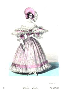 Viennese fashion, 1836-10. Free illustration for personal and commercial use.