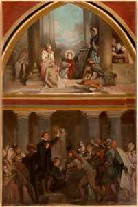 Victor-Louis Mottez - Esquisse pour l'église Saint-Séverin , L'Enfance de Saint François de Sales - Saint François de Sale - PPP4744 - Musée des Beaux-Arts de la ville de Paris