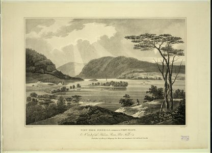 View from Fishkill looking to West Point - painted by W.G. Wall ; engraved by I. Hill. LCCN2011661798