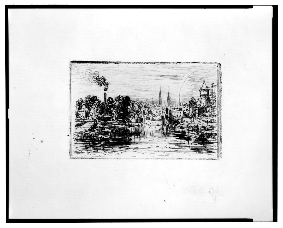 View of a city on a river LCCN2003668401