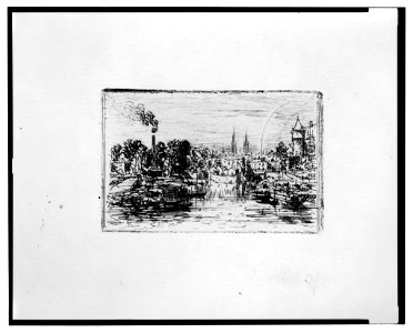 View of a city on a river LCCN2003668401