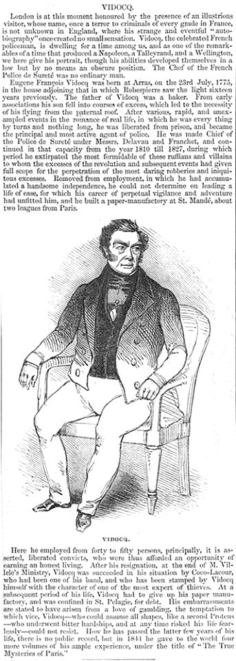 Vidocq - The Illustrated London News 1845