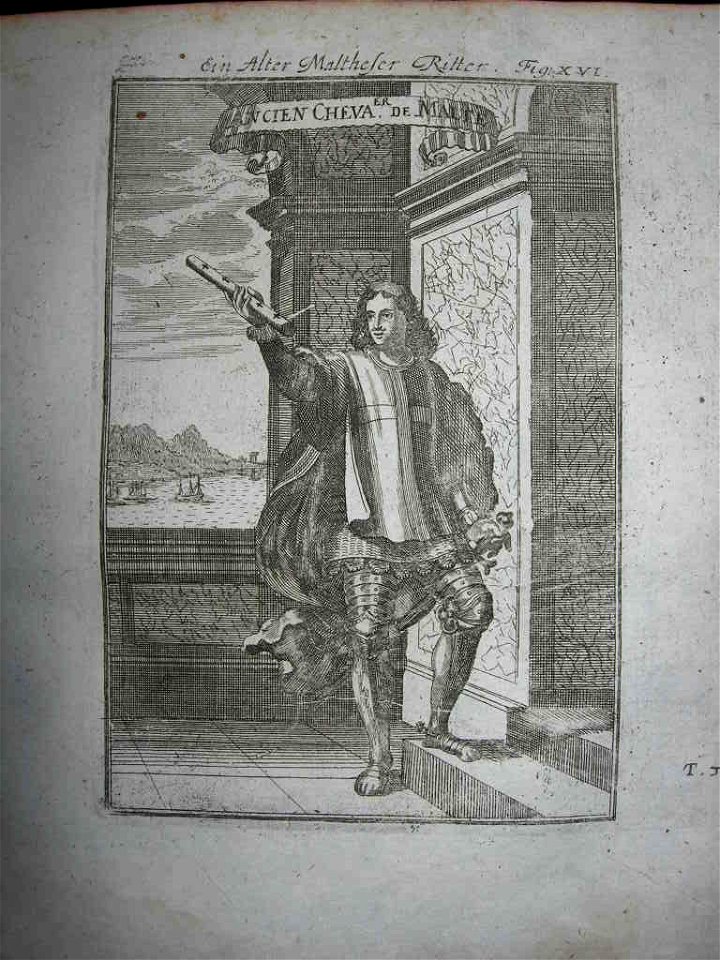 View of an ancient Chevalier of Malta, 1718