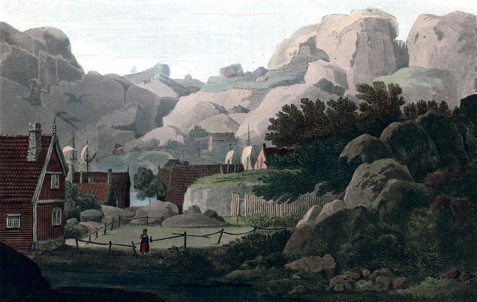 View between the Islands of Hellisöe and Heliesund (JW Edy plate 04)