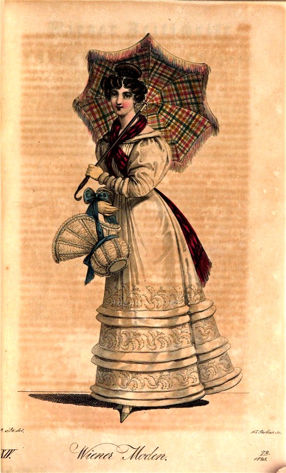 Viennese fashion, 1825 (5). Free illustration for personal and commercial use.