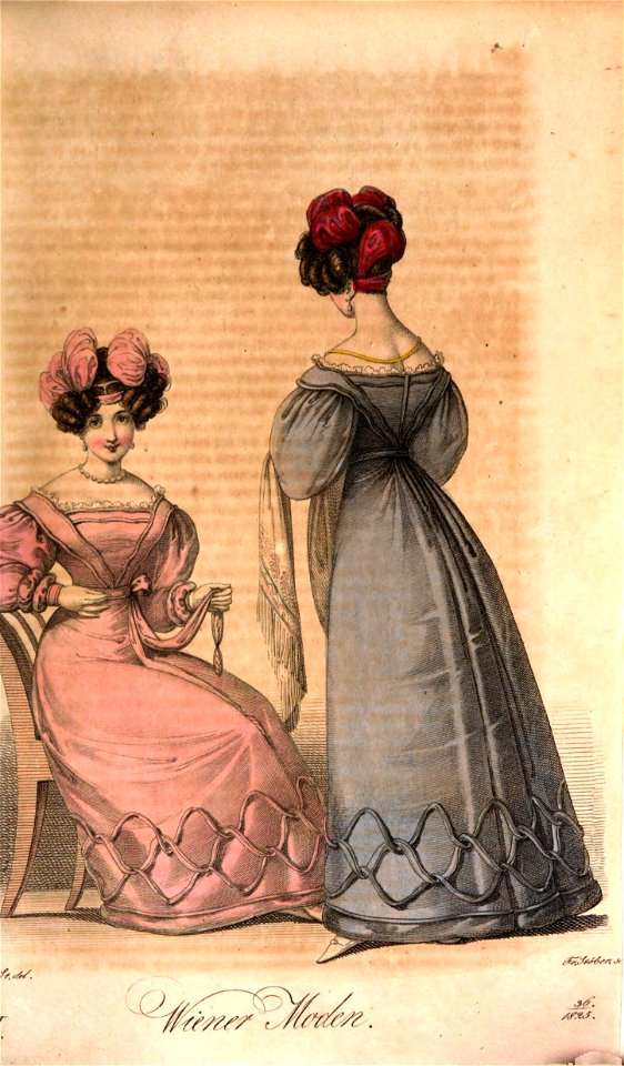 Viennese fashion, 1825 (20). Free illustration for personal and commercial use.