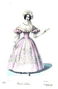 Viennese fashion, 1836-43. Free illustration for personal and commercial use.