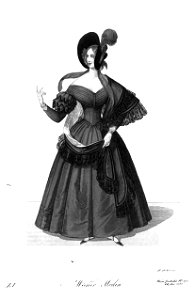 Viennese fashion, 1836-51. Free illustration for personal and commercial use.