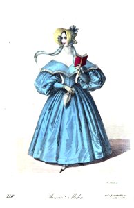 Viennese fashion, 1836-35. Free illustration for personal and commercial use.