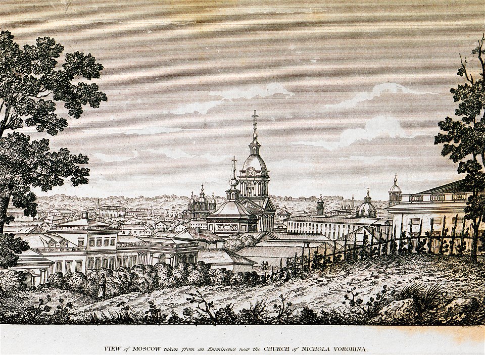 View of Moscow taken from an Eminence near the Church of Nichola Vorobina - Clarke Edward Daniel - 1810