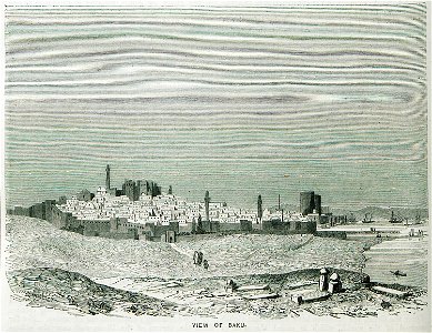 View of Baku - Ainsworth William Francis - 1870