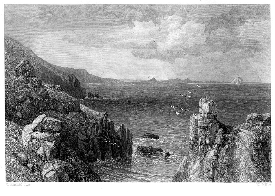 View from Fast Castle engraving by William Miller after C Stanfield ...