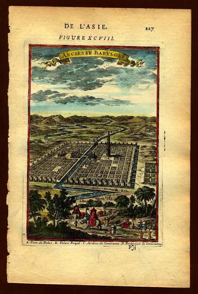 View of ancient Babylon, Description de L'Universe (Alain Manesson Mallet, 1683)