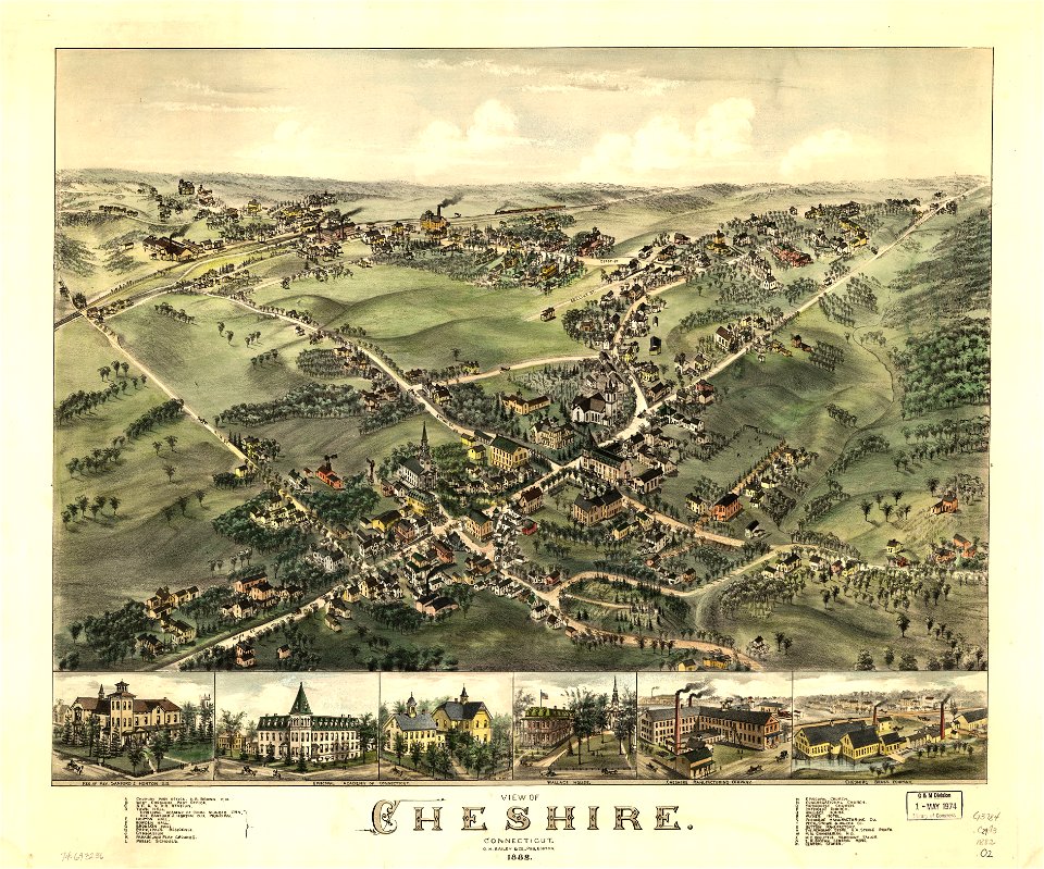 View of Cheshire, Connecticut 1882. LOC 74693236