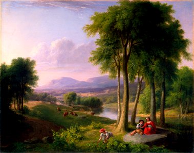 View near Rutland, Vermont by Asher Brown Durand, 1837, High Museum of Art. Free illustration for personal and commercial use.