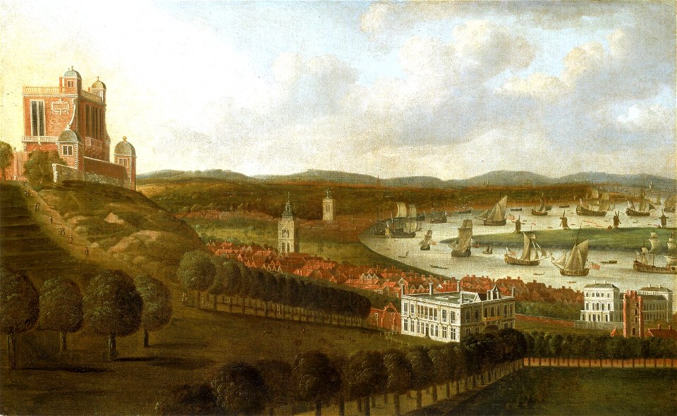 View from One Tree Hill- The Queen's House and the Royal Observatory, Greenwich RMG L4413