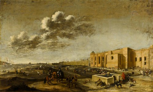 View of Belem Monastery near Lisbon by Dirck Stoop Mauritshuis 172