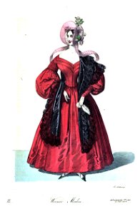 Viennese fashion, 1836-40. Free illustration for personal and commercial use.