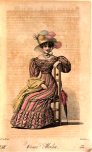 Viennese fashion, 1825 (1). Free illustration for personal and commercial use.