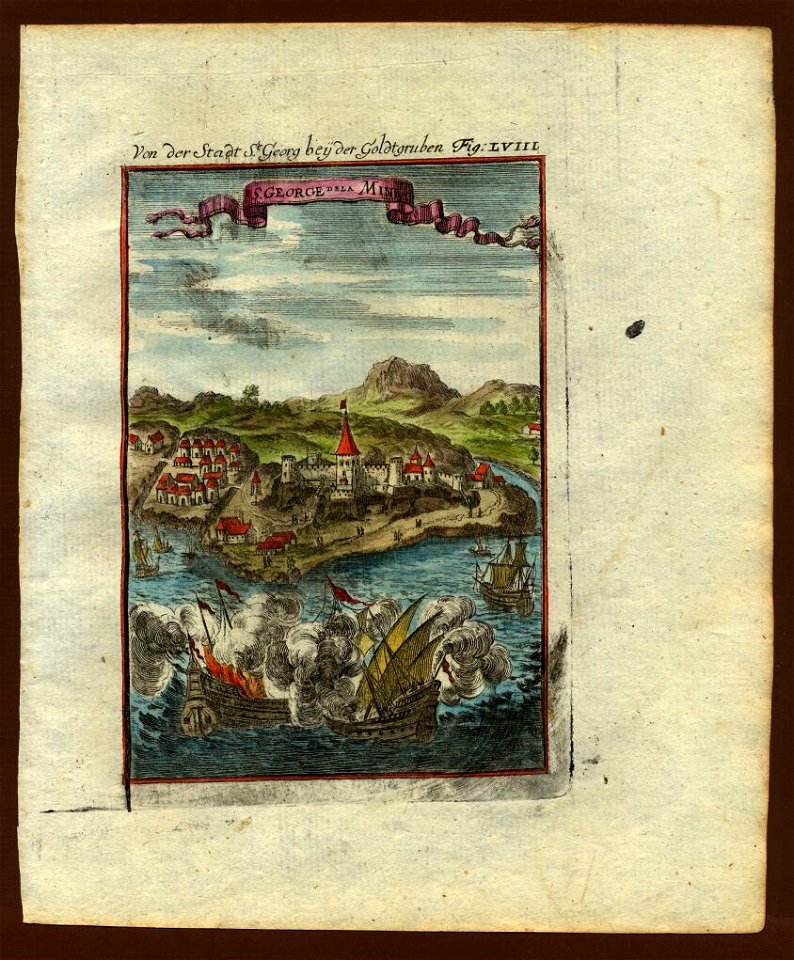 View of St. George de la Mine (Ghana), 1719