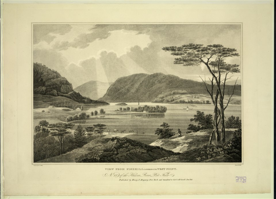 View from Fishkill looking to West Point - painted by W.G. Wall ; engraved by I. Hill. LCCN2011661798