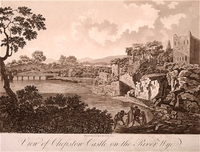 View of Chepstow Castle on the River Wye