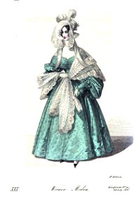 Viennese fashion, 1836-30. Free illustration for personal and commercial use.