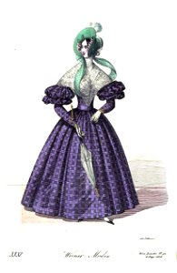 Viennese fashion, 1836-31. Free illustration for personal and commercial use.