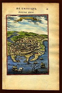 View of Alexandria, 1683. Free illustration for personal and commercial use.