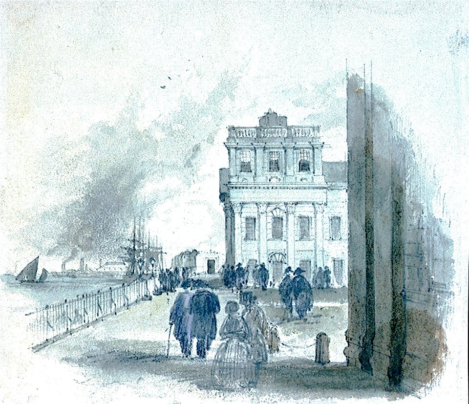 View of Greenwich Hospital and the River Thames at Greenwich RMG PU9355