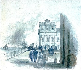 View of Greenwich Hospital and the River Thames at Greenwich RMG PU9355
