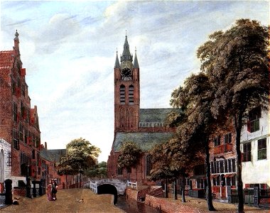 View of Delft c1670s Jan van der Heyden