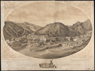 View of Black Hawk Point - Haerting lith. ; lith. Chas. Shober ; J.E. Dillingham del. LCCN2005694443
