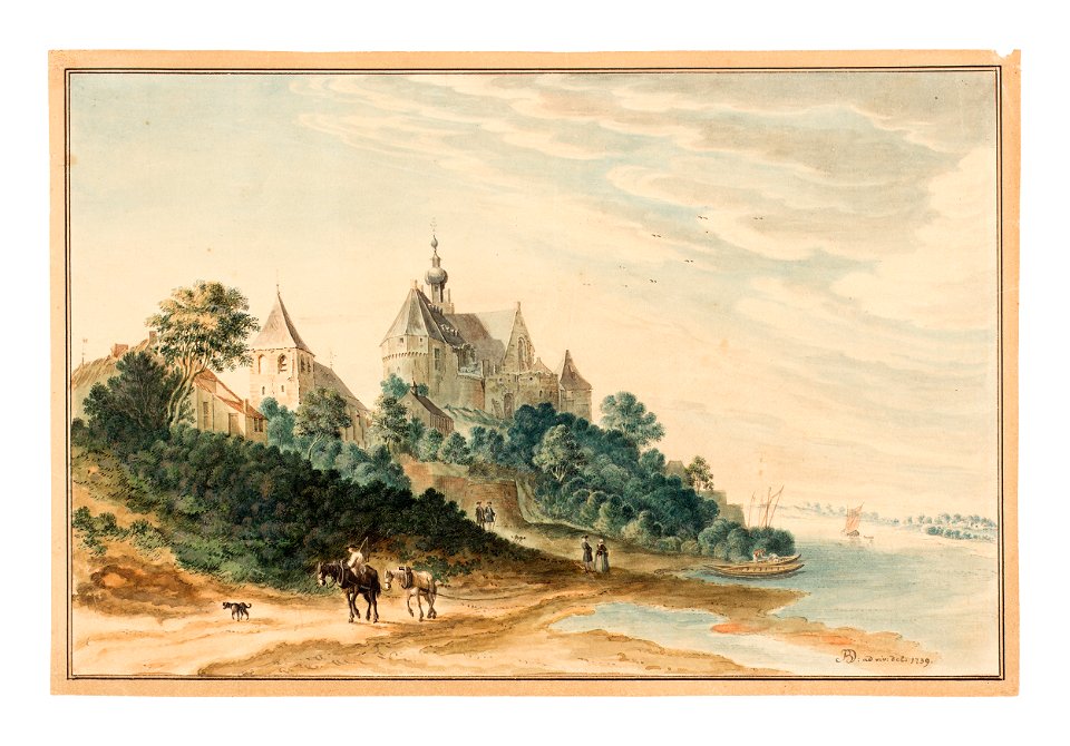 View of Kasteel Keverberg in Kessel by Jan de Beijer Limburgs Museum L31002