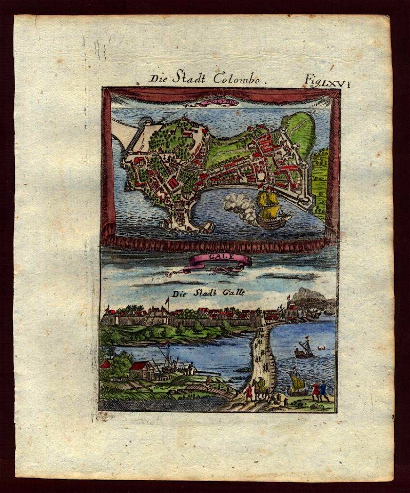 View of Columbo and Point de Galle, 1719