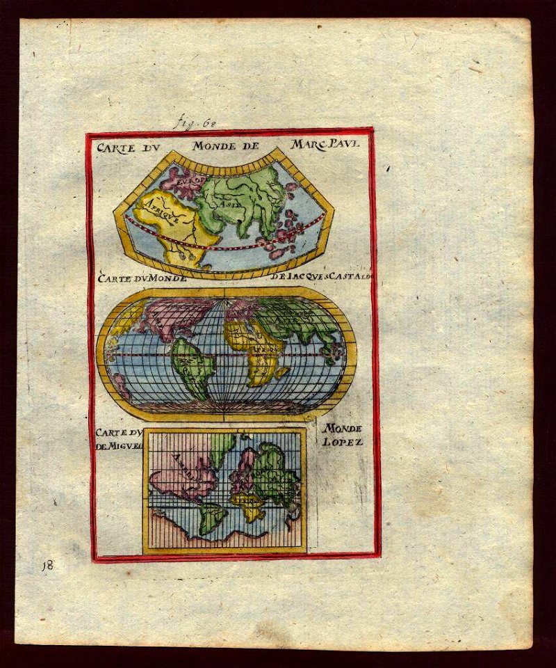 View of different world displays, 1719