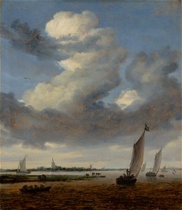 View of Beverwijk from the Wijkermeer by Salomon van Ruysdael Mauritshuis 1117. Free illustration for personal and commercial use.