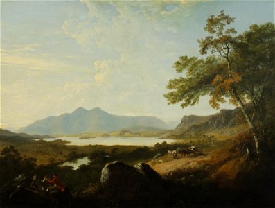 View of Derwent Water, Cumberland, England by Julius Caesar Ibbetson, c. 1788