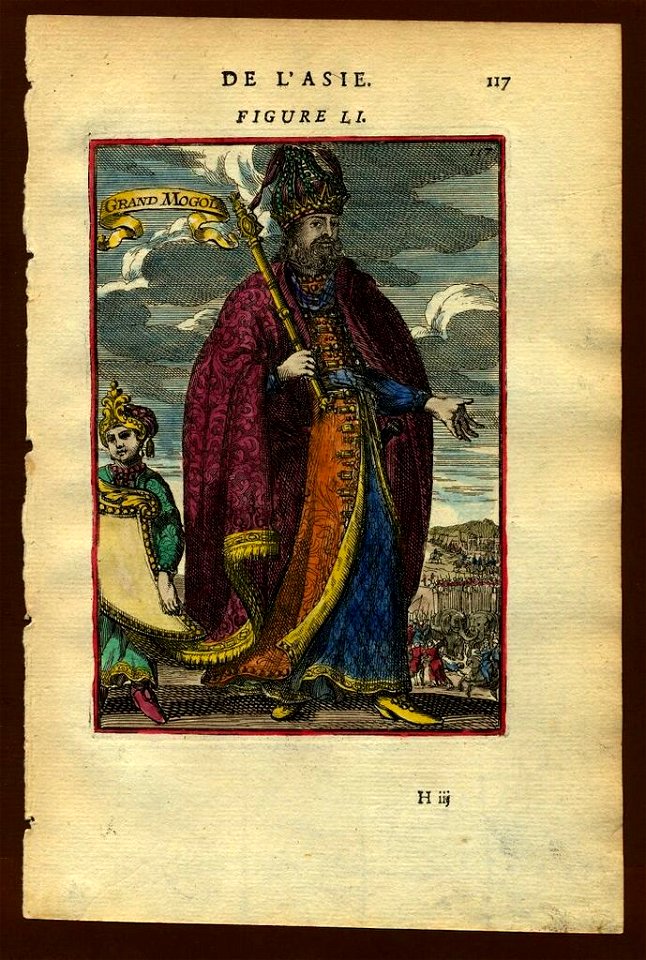 View of the Great Mogul standing, 1683