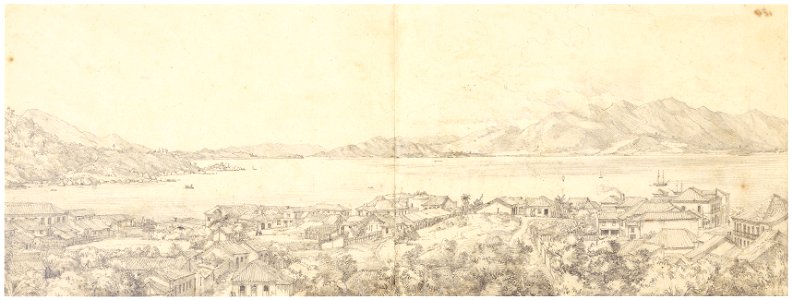 View of bay and Mainland from upper part of Destierro, da Coleção Brasiliana Iconográfica