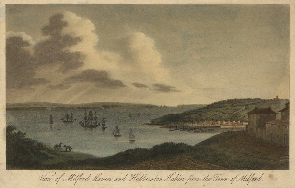 View of Milford Haven, and Huberston Hakin, from the town of Milford