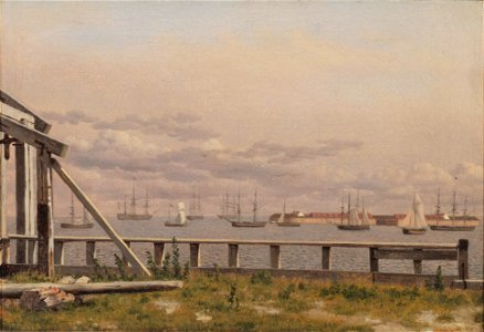 View from the Lime-kilns in Copenhagen (Christoffer Wilhelm Eckersberg) - Nationalmuseum - 19321. Free illustration for personal and commercial use.