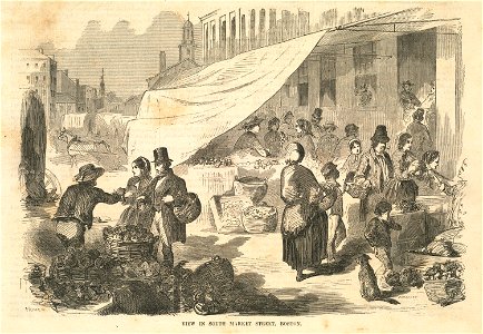 View in South Market Street, Boston (Boston Public Library)