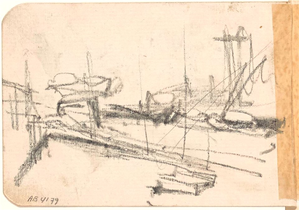 View of a Harbor by Theo van Doesburg Centraal Museum AB4179