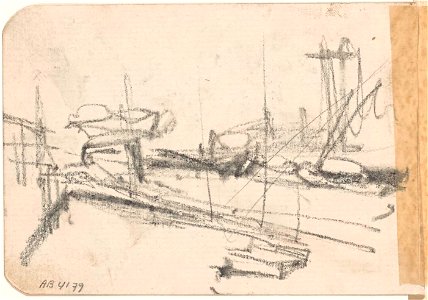 View of a Harbor by Theo van Doesburg Centraal Museum AB4179
