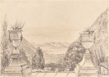 View of Fort Villegagnon & Catete from the Verandah of Dr. Azevedo's - at the Upper Spot - 1854, da Coleção Brasiliana Iconográfica